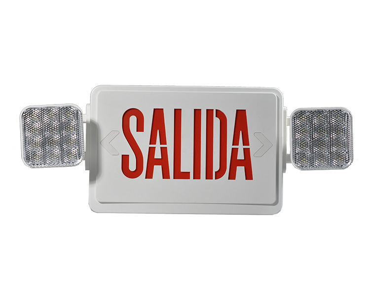 JLEC2RW-SA Red LED Combo Emergency Salida Sign JLEC2RW-SA Red LED Combo Emergency Salida Sign