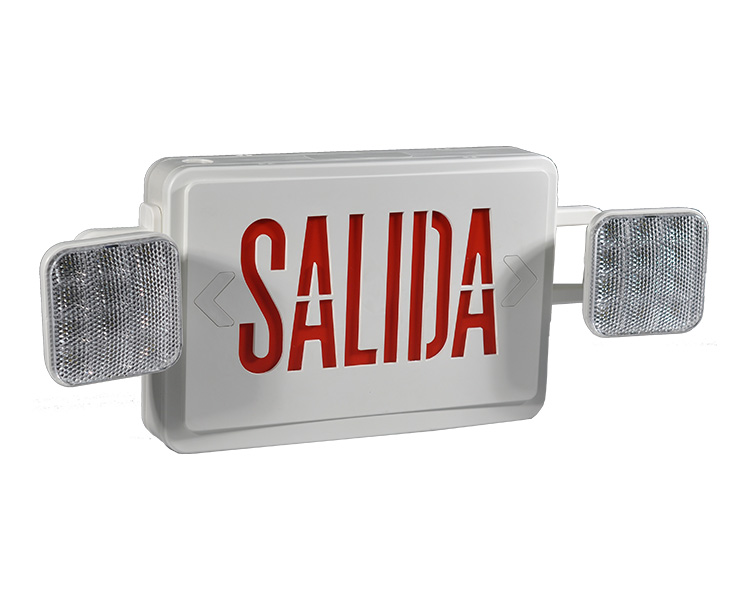 JLEC2RW-SA Red LED Combo Emergency Salida Sign JLEC2RW-SA Red LED Combo Emergency Salida Sign