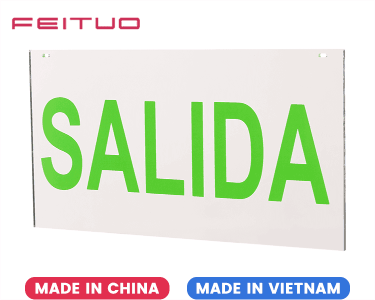 Exit Sign Acrylic Panel SALIDA Exit Sign Acrylic Panel SALIDA