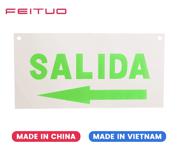 Exit Sign Acrylic Panel SALIDA Exit Sign Acrylic Panel SALIDA