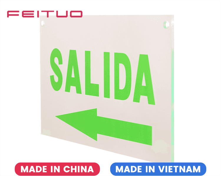Exit Sign Acrylic Panel SALIDA Exit Sign Acrylic Panel SALIDA