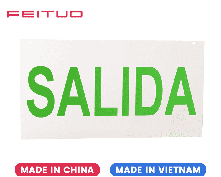 Exit Sign Acrylic Panel SALIDA Exit Sign Acrylic Panel SALIDA
