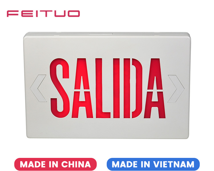 JEE2RWE-SA 6 Inch Culus Approved Salida Exit Signs JEE2RWE-SA 6 Inch Culus Approved Salida Exit Signs