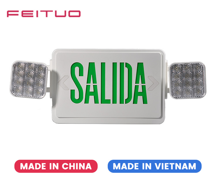 JLEC2GW-SA Green LED Combo Emergency Salida Sign JLEC2GW-SA Green LED Combo Emergency Salida Sign