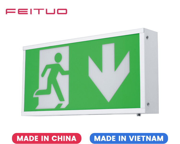 LE2914 LED Single Face Metal Emergency Exit Box