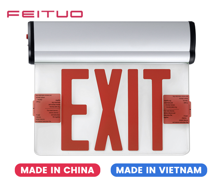 JELBEX1RM-Single Face LED Emergency Exit Sign With White Paper.