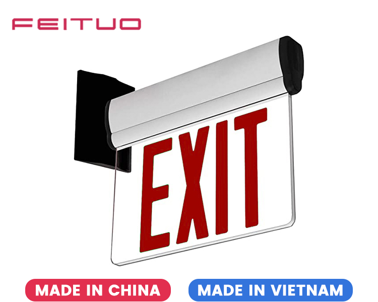 JELBEX1RM-Single Face LED Emergency Exit Sign With White Paper.