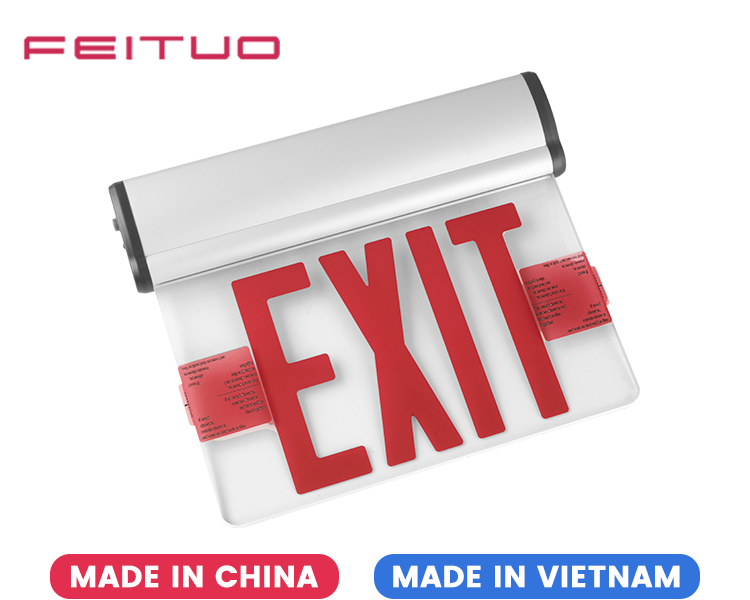 JELBEX1RM-Single Face LED Emergency Exit Sign With White Paper.