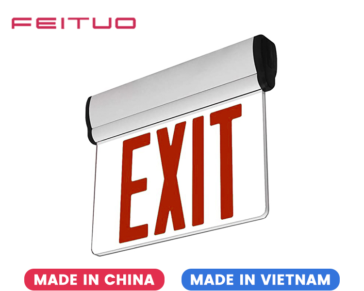 JELBEX2RM-Double Face LED Emergency Exit Sign With Mirror Paper