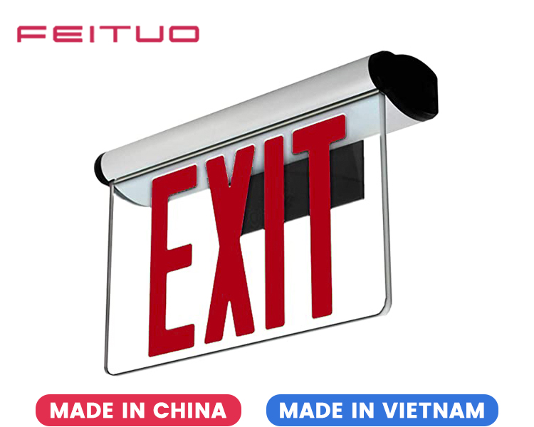 JELBEX2RM-Double Face LED Emergency Exit Sign With Mirror Paper