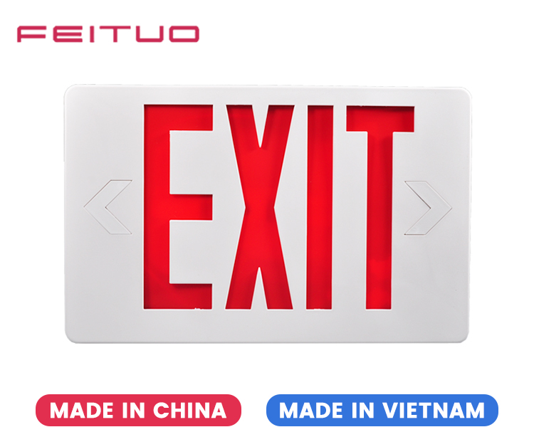 JLEED2RWEM-New Slim Red LED Exit Sign