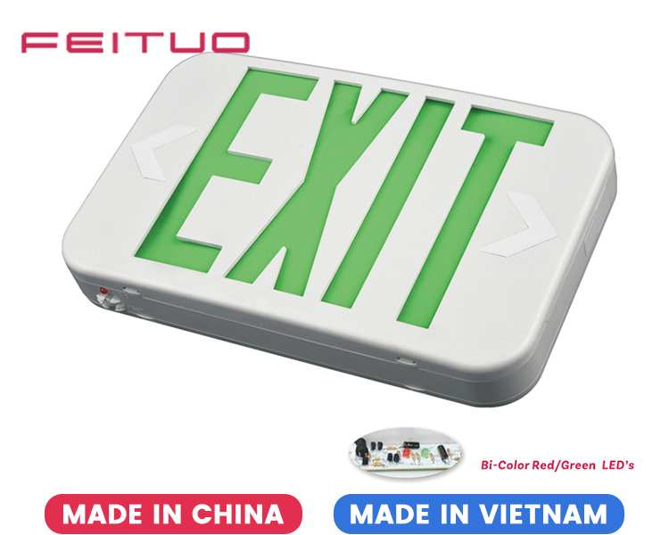 EZXTEU2BCWEM (EZCXTEU2BCWEM)-Bi-Color Compact Size LED Exit Sign EZXTEU2BCWEM (EZCXTEU2BCWEM)-Bi-Color Compact Size LED Exit Sign