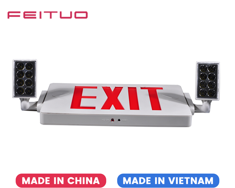 JLECD2RW-Emergency Fire Exit Lights with Red Letters JLECD2RW-Emergency Fire Exit Lights with Red Letters