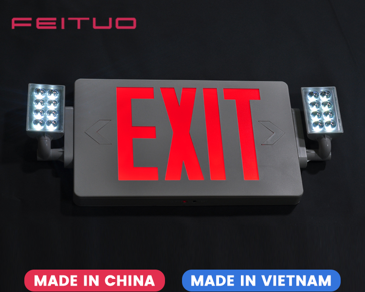 JLECD2RW-Emergency Fire Exit Lights with Red Letters JLECD2RW-Emergency Fire Exit Lights with Red Letters