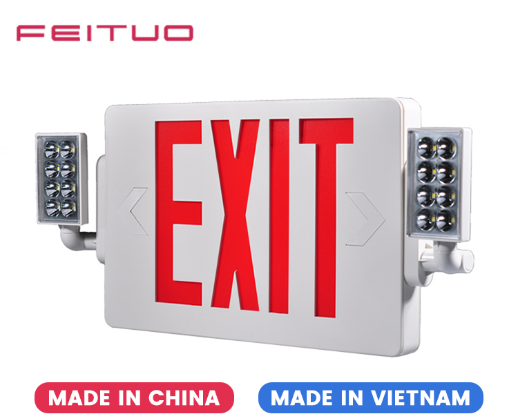 JLECD2RW-Emergency Fire Exit Lights with Red Letters JLECD2RW-Emergency Fire Exit Lights with Red Letters