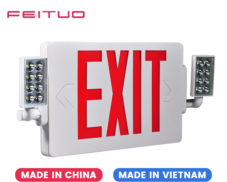 JLECD2RW-Emergency Fire Exit Lights with Red Letters JLECD2RW-Emergency Fire Exit Lights with Red Letters