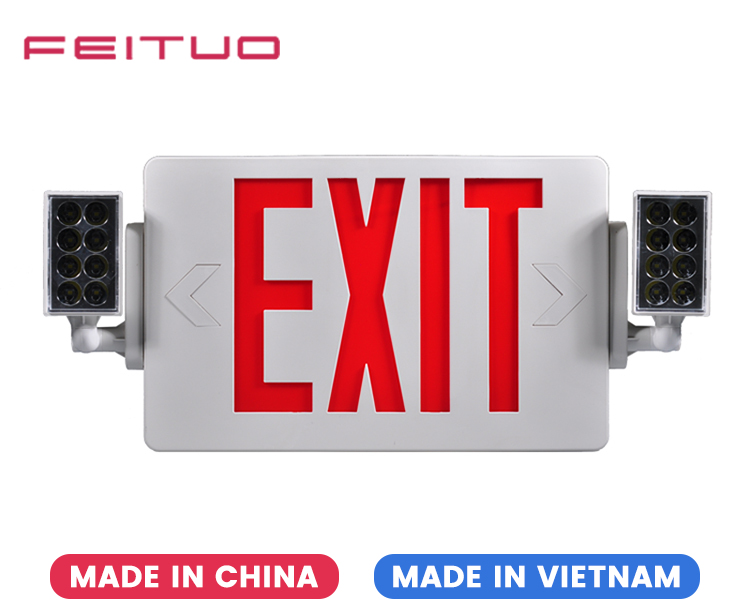 JLECD2RW-Emergency Fire Exit Lights with Red Letters JLECD2RW-Emergency Fire Exit Lights with Red Letters