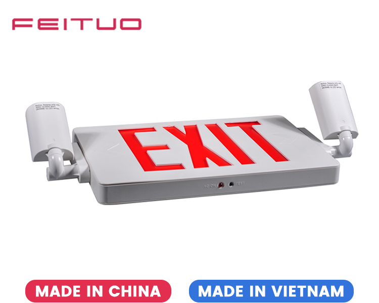 JLECD2RW-Emergency Fire Exit Lights with Red Letters JLECD2RW-Emergency Fire Exit Lights with Red Letters