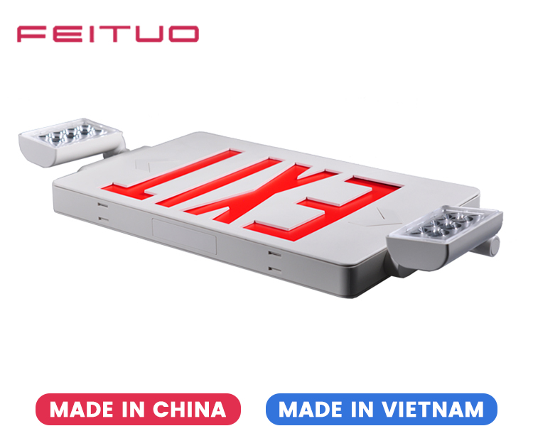 JLECD2RW-Emergency Fire Exit Lights with Red Letters JLECD2RW-Emergency Fire Exit Lights with Red Letters