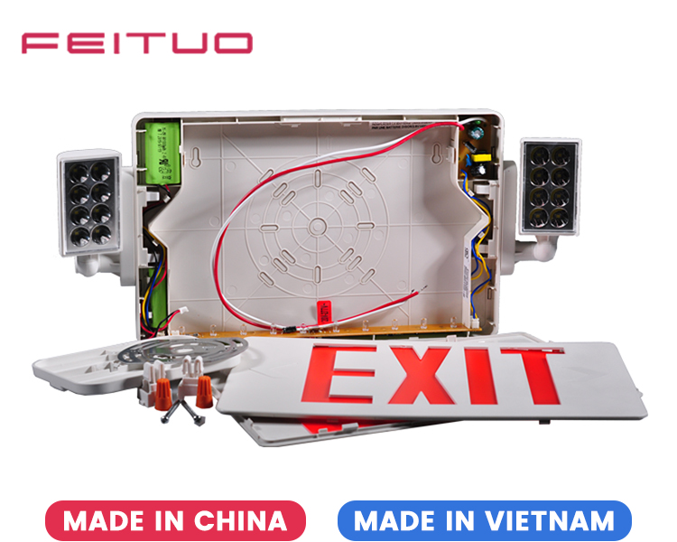 JLECD2RW-Emergency Fire Exit Lights with Red Letters JLECD2RW-Emergency Fire Exit Lights with Red Letters