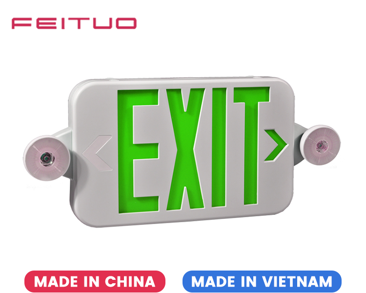 JLECE2GW-New Compact Green Exit Sign
