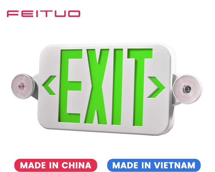 JLECE2GW-New Compact Green Exit Sign