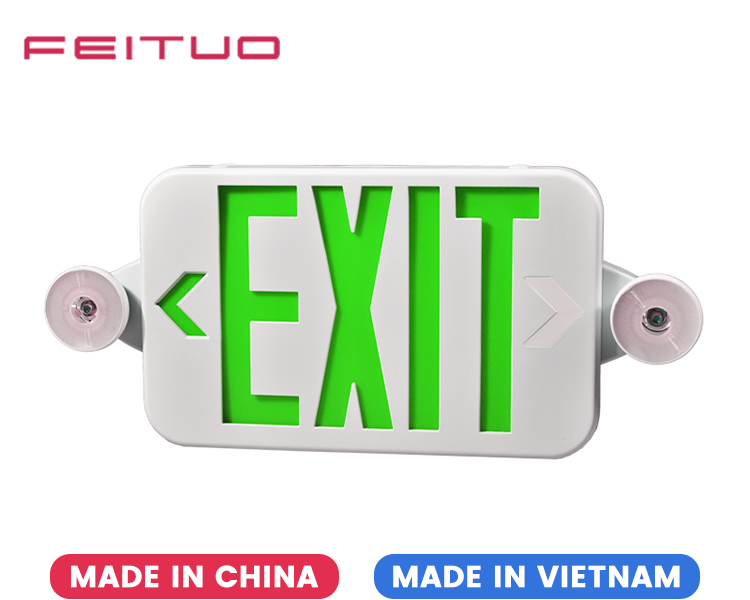 JLECE2GW-New Compact Green Exit Sign