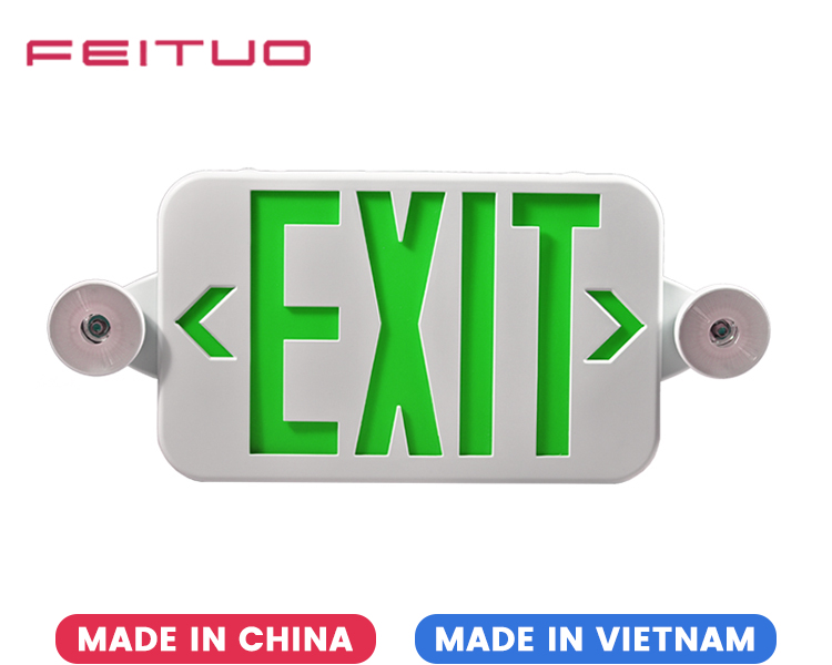 JLECE2GW-New Compact Green Exit Sign