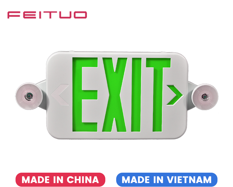 JLECE2GW-New Compact Green Exit Sign