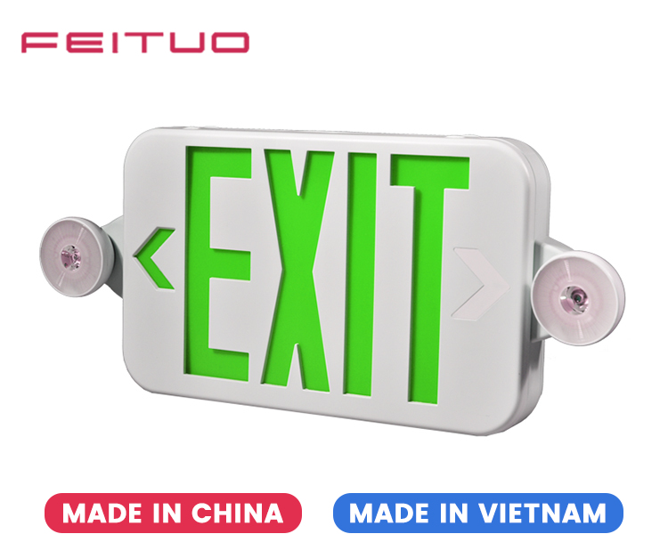 JLECE2GW-New Compact Green Exit Sign