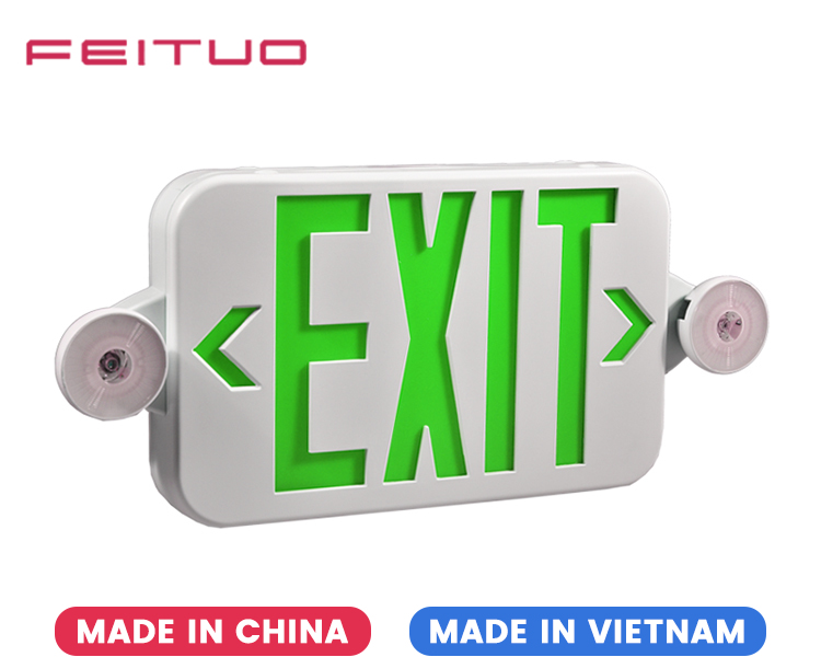 JLECE2GW-New Compact Green Exit Sign