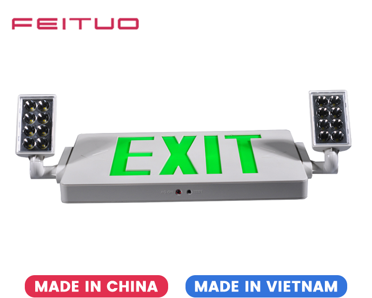 JLECD2GW-Green Emergency Fire Exit Lights with LED Heads JLECD2GW-Green Emergency Fire Exit Lights with LED Heads