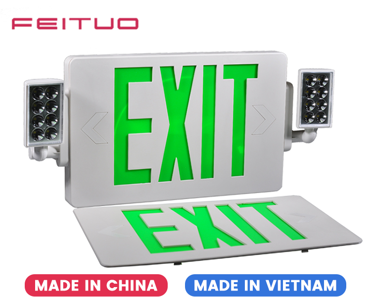 JLECD2GW-Green Emergency Fire Exit Lights with LED Heads JLECD2GW-Green Emergency Fire Exit Lights with LED Heads