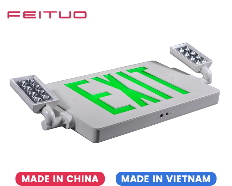 JLECD2GW-Green Emergency Fire Exit Lights with LED Heads JLECD2GW-Green Emergency Fire Exit Lights with LED Heads