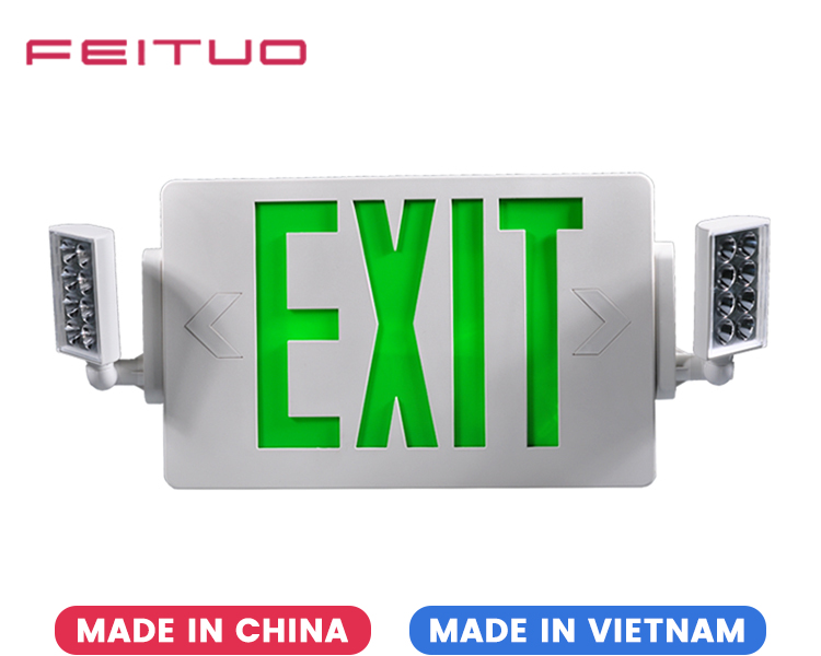 JLECD2GW-Green Emergency Fire Exit Lights with LED Heads JLECD2GW-Green Emergency Fire Exit Lights with LED Heads