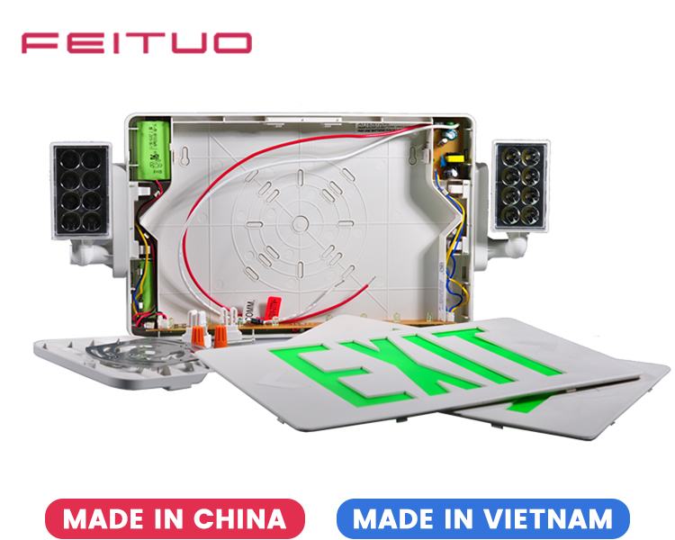 JLECD2GW-Green Emergency Fire Exit Lights with LED Heads JLECD2GW-Green Emergency Fire Exit Lights with LED Heads