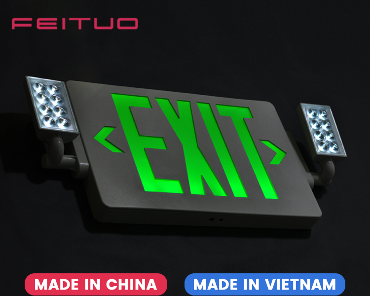 JLECD2GW-Green Emergency Fire Exit Lights with LED Heads JLECD2GW-Green Emergency Fire Exit Lights with LED Heads