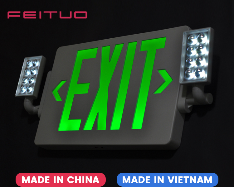 JLECD2GW-Green Emergency Fire Exit Lights with LED Heads JLECD2GW-Green Emergency Fire Exit Lights with LED Heads