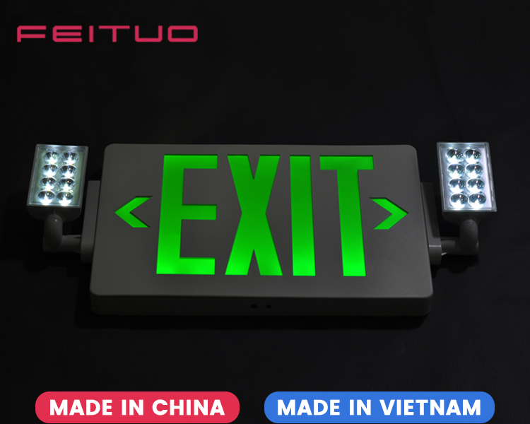 JLECD2GW-Green Emergency Fire Exit Lights with LED Heads JLECD2GW-Green Emergency Fire Exit Lights with LED Heads