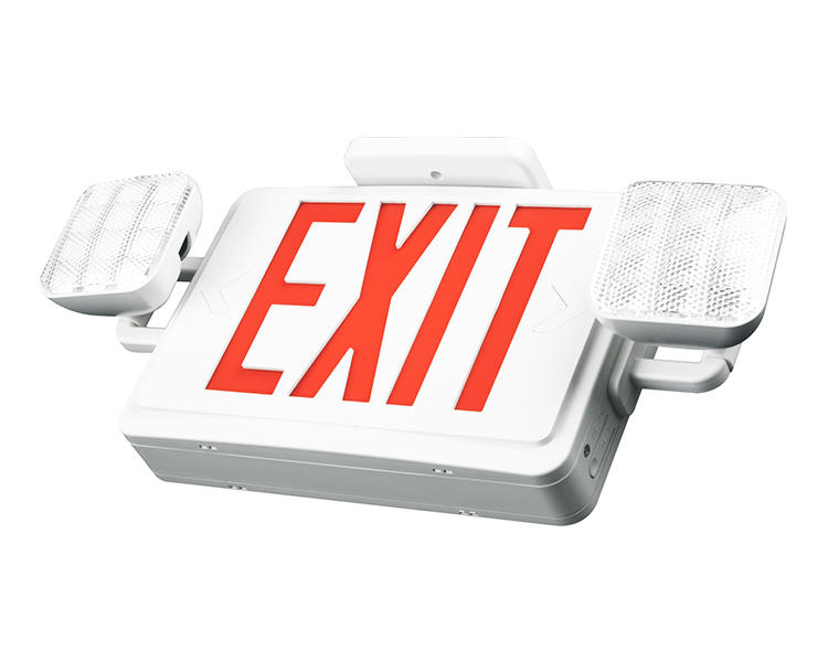 JLEC2RW-Exit Emergency Light Combo With Red Letters
