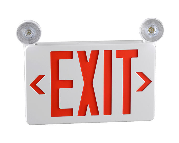 JLECB2RW-New Slim Red Letters Emergency Exit Sign with LED Heads