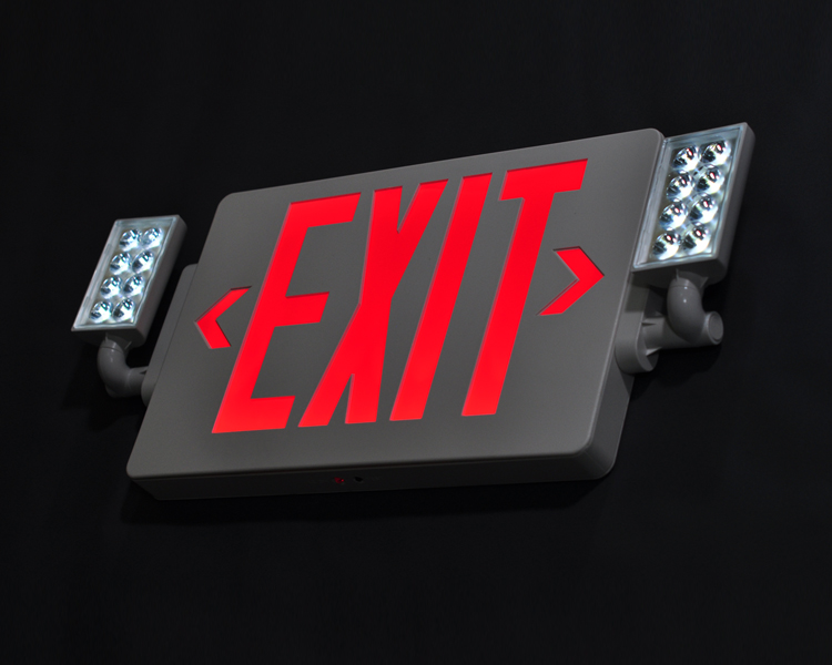 JLECD2RW-Emergency Fire Exit Lights with Red Letters