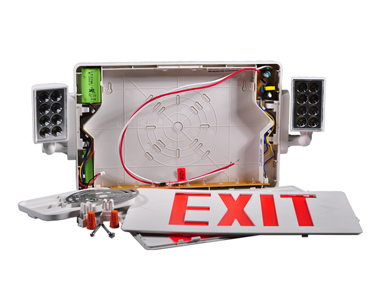 JLECD2RW-Emergency Fire Exit Lights with Red Letters