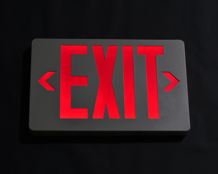 JLEED2RWEM-New Slim Red LED Exit Sign