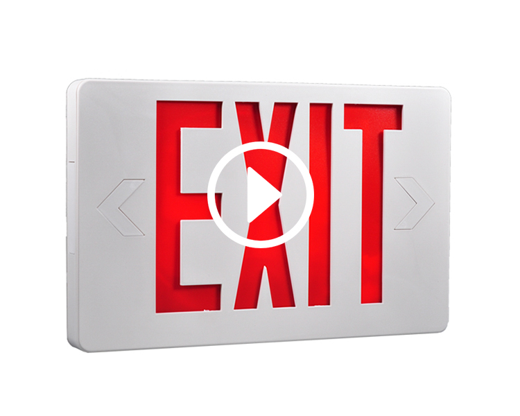 JLEED2RWEM-New Slim Red LED Exit Sign