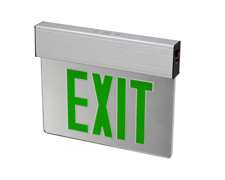 JELEX1GM-Single Face 6 Inch 12 LEDs Emergency Exit Sign With Silver Lining Paper